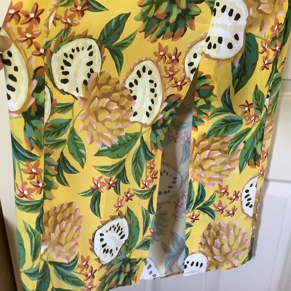 FARM RIO Biriba Sleeveless Midi Dress Yellow SZ XL - Picture 8 of 16